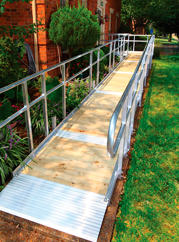 A hybrid aluminum and steel ramp is durable and environmentally friendly.