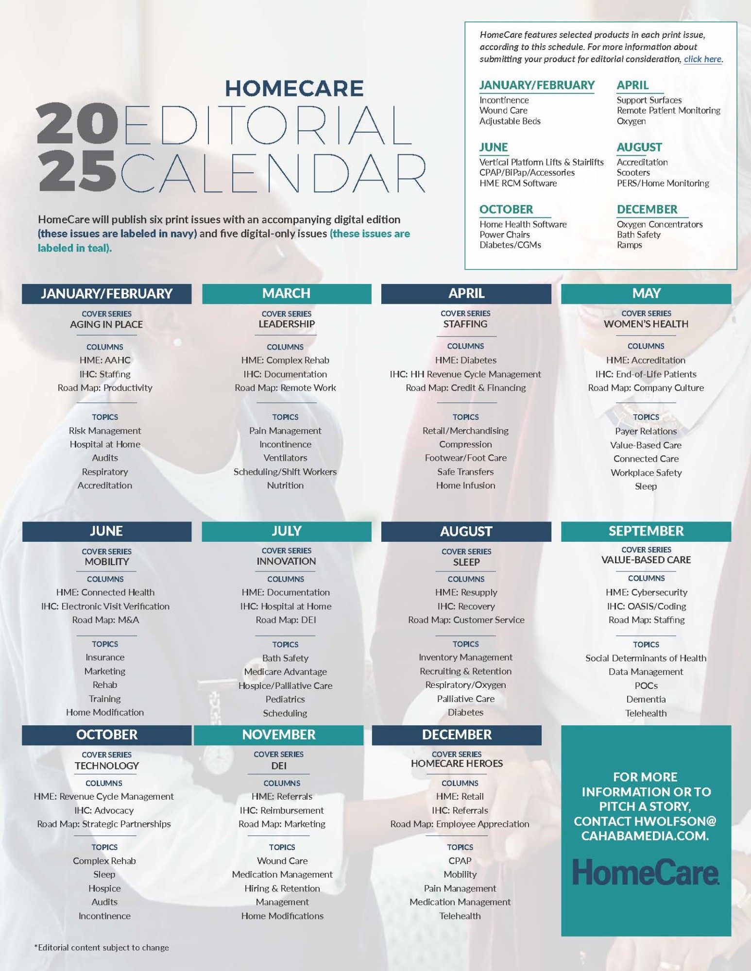 2025 Editorial Calendar