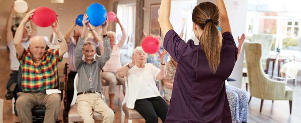 Group of seniors enjoying a game