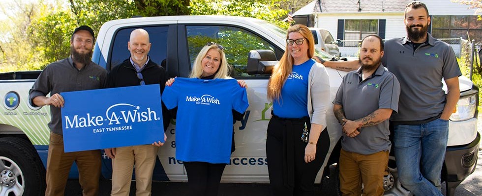 group photo of make a wish crew