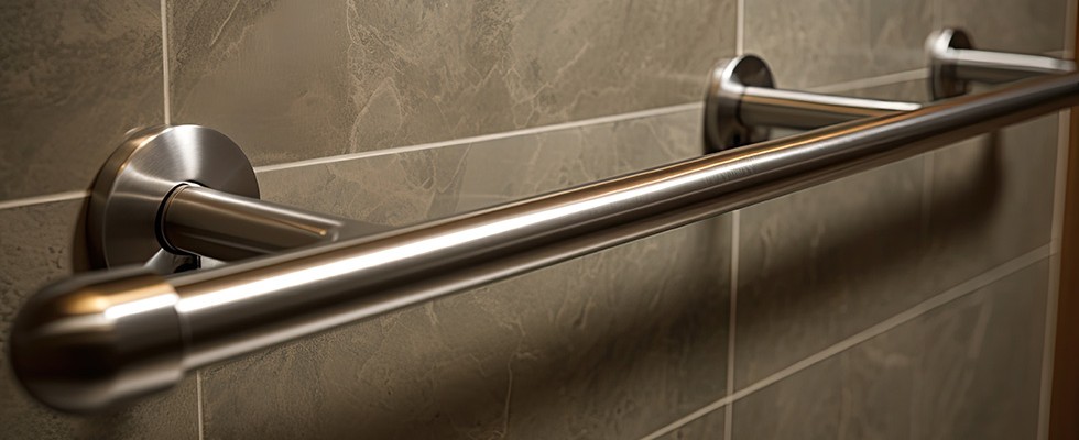 An image of a bathroom grab bar.