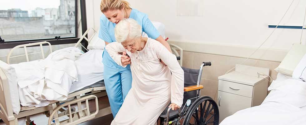 lifting a patient from bed to a chair