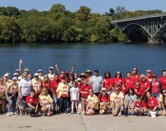 BAYADA Regatta team by the Schuylkill River in Philadelphia, Pennsylvania.